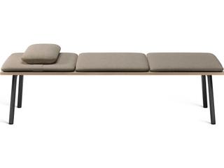 Emeco Run By Sam Hecht And Kim Colin Black Upholstered Accent Bench