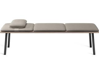 Emeco Run By Sam Hecht And Kim Colin Black Upholstered Accent Bench