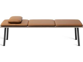 Emeco Run By Sam Hecht And Kim Colin Black Upholstered Accent Bench