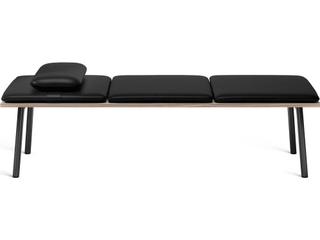 Emeco Run By Sam Hecht And Kim Colin Black Upholstered Accent Bench