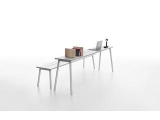 Emeco Outdoor Run By Sam Hecht And Kim Colin Aluminum Clear Anodized Rectangular Console Table