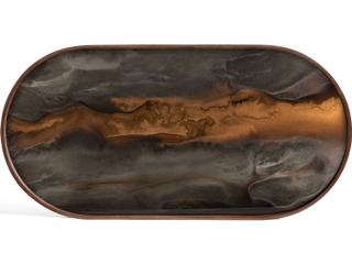 Organic Bronze Glass Tray