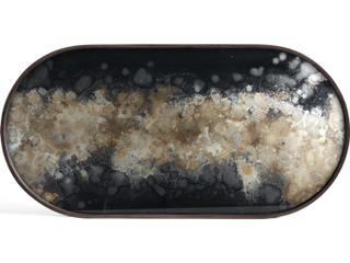 Organic Black Glass Tray