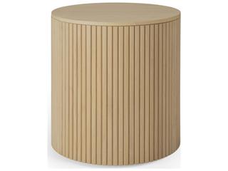 Roller Max Side Table Oak Round Removable Cover