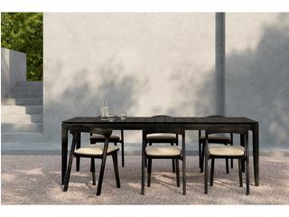 Ethnicraft Outdoor Bok Teak Black Dining Table