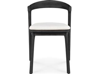 Ethnicraft Outdoor Bok Teak Black Dining Chair With Cushion