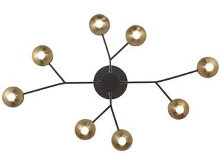 Eurofase Torcia 16-Light6-Light Black Brass Glass LED Cylinder Chandelier
