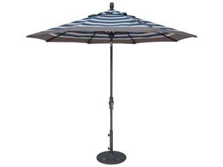 Treasure Garden Special Order Sunbrella Market Aluminum 9 Foot Octagon Collar Tilt Crank Lift Outdoor Patio Umbrella