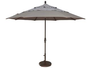 Treasure Garden Market Aluminum 11 Foot Octagon Collar Tilt Crank Lift Outdoor Umbrella