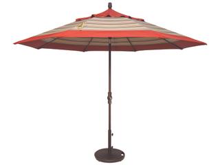 Treasure Garden Quick Ship Market Aluminum 11 Foot Octagon Collar Tilt Crank Lift Patio Umbrella