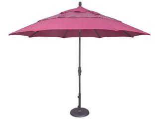 Treasure Garden Quick Ship Market Aluminum 11 Foot Octagon Collar Tilt Crank Lift Patio Umbrella