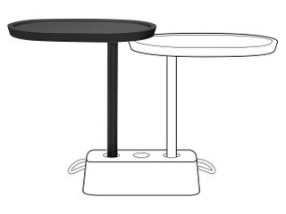 Fatboy Outdoor Brick Buddy Ova End Table in Anthracite