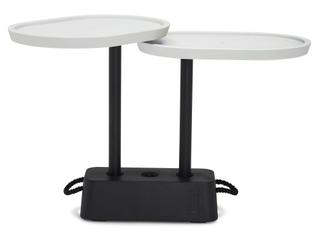 Fatboy Outdoor Brick Buddy Oval End Table in Light Grey