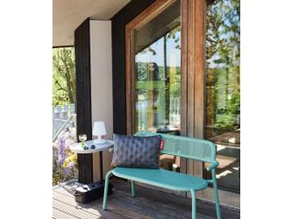 Fatboy Outdoor Brick Oval End Table in Light Grey
