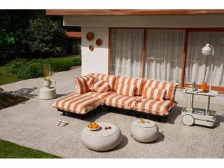 Fatboy Outdoor King Pillow Stripe Orange Cream Pillow
