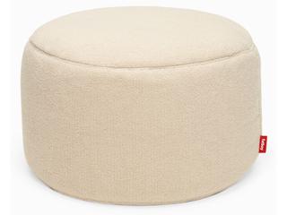 Point Large Sherpa Pouf in Ecru