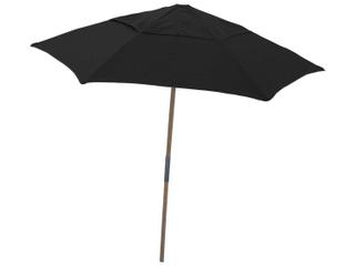 Fiberbuilt Outdoor Umbrellas Beach Oakwood 7.5 Foot Hexagon Push Up Outdoor Umbrella