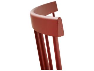 FDB Mobler J46 Beech Wood Red Armless Dining Chair Set of 2