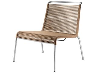 Salto Stainless Steel Rope Lounge Chair in Brown Mixed
