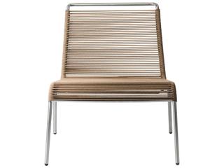 FDB Mobler Outdoor Salto Brown Mixed Steel Rope Lounge Chair