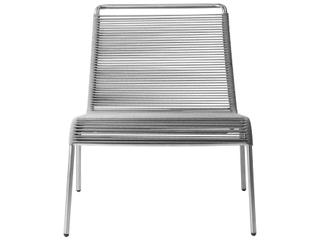 FDB Mobler Outdoor Salto Light Grey Mixed Steel Rope Lounge Chair