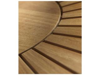 FDB Mobler Outdoor Sammen Natural Teak Round Dining Table