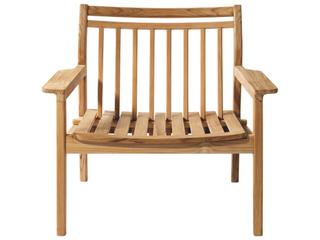 FDB Mobler Outdoor Sammen Natural Teak Lounge Chair