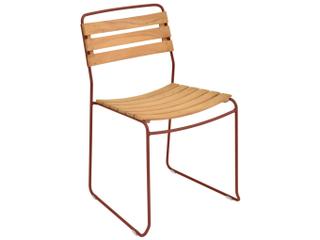 Fermob Surprising Steel Teak Dining Chair Set of 2