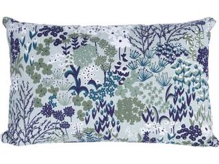 Bouquet Sauvage Champetre Outdoor Pillow in Ice Mint