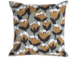 Bouquet Sauvage Tulip Outdoor Cushion in Gingerbread