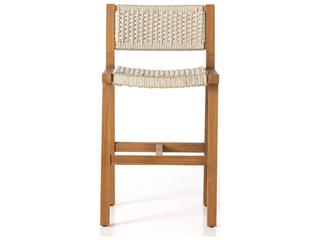 Four Hands Outdoor Delano Stool Natural Teak Counter