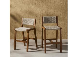 Four Hands Outdoor Delano Stool Natural Teak Counter