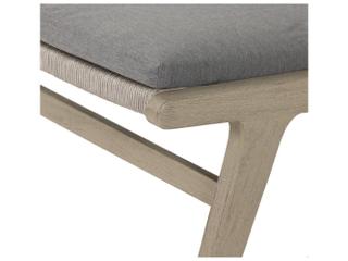 Four Hands Outdoor Solano Weathered Grey Teak / Grey Rope Lounge Chair with Heathered Grey Cushion