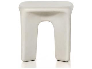 Four Hands Thayer Dante Square White Concrete End Table