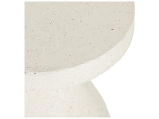 Four Hands Outdoor Constantine Textured White Concrete Round End Table