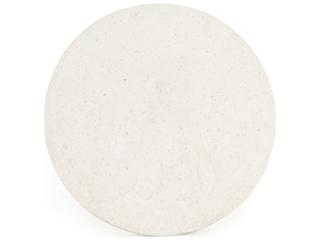 Four Hands Outdoor Constantine Textured White Concrete Round End Table