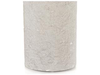 Four Hands Outdoor Constantine Blanc White / Matte White Concrete Round End Table