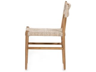 Four Hands Outdoor Grass Roots Natural Teak / Vintage White Polypropylene Dining Chair