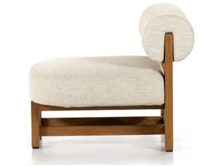 Four Hands Outdoor Solano Faye Sand / Natural Teak Cushion Lounge Chair