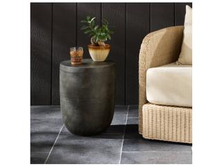 Four Hands Outdoor Marlow Aged Grey Aluminum Round End Table