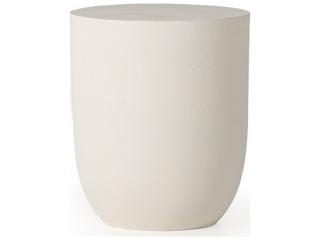 Marlow Basil Matte White Cast Aluminum Round Drink Table