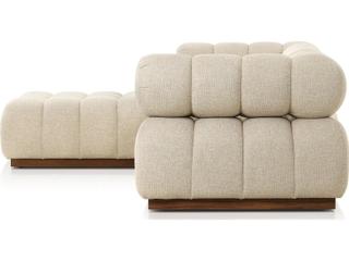 Four Hands Outdoor Roma 3Pc Sectional w/ Ottoman Hayes Cream