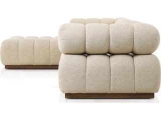 Four Hands Outdoor Roma 4Pc Sectional w/ Ottoman Hayes Cream