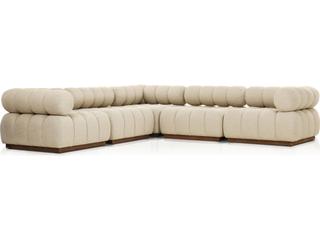 Four Hands Outdoor Roma 5Pc Sectional Hayes Cream