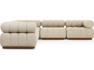 Four Hands Outdoor Roma 5Pc Sectional Hayes Cream