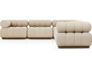 Four Hands Outdoor Roma 5Pc Sectional Hayes Cream