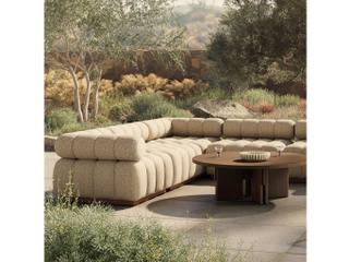 Four Hands Outdoor Roma 5Pc Sectional Hayes Cream