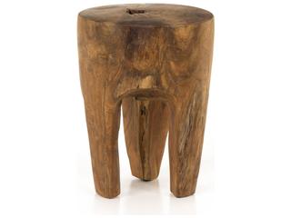 Four Hands Outdoor Kyra End Table Aged Natural Teak