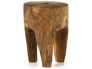 Four Hands Outdoor Kyra End Table Aged Natural Teak