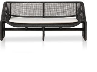 Four Hands Outdoor Selma Sofa Faux Black Hyacinth